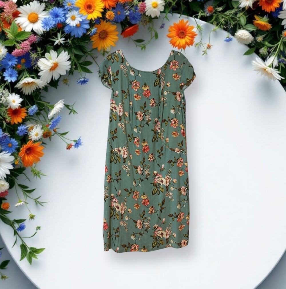 Vintage Zadavaka Floral Cotton Dress Size X Large